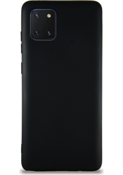 Samsung Galaxy Note 10 Lite Kılıf Soft Premier Renkli Silikon Kapak - Siyah