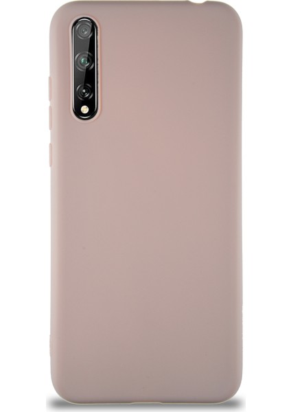 Huawei P Smart S Kılıf Soft Premier Renkli Silikon Kapak - Pudra