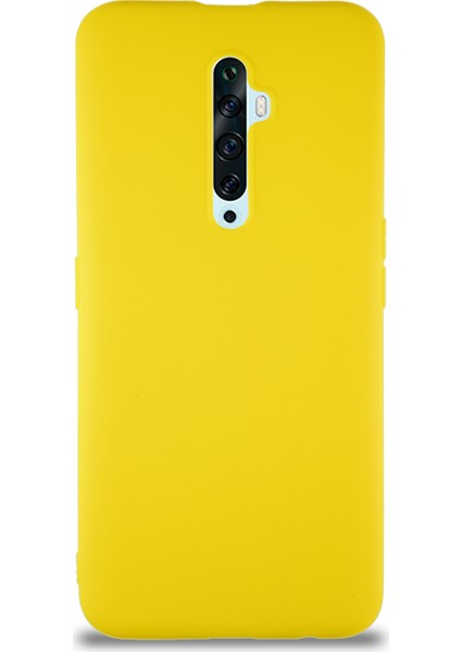 Oppo Reno 2z Kılıf Soft Premier Renkli Silikon Kapak - Sarı