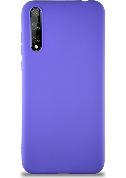Huawei P Smart S Kılıf Soft Premier Renkli Silikon Kapak - Mor