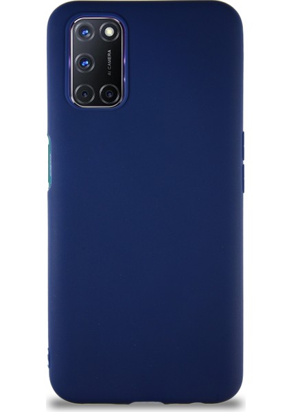 Oppo A52 Kılıf Soft Premier Renkli Silikon Kapak - Lacivert