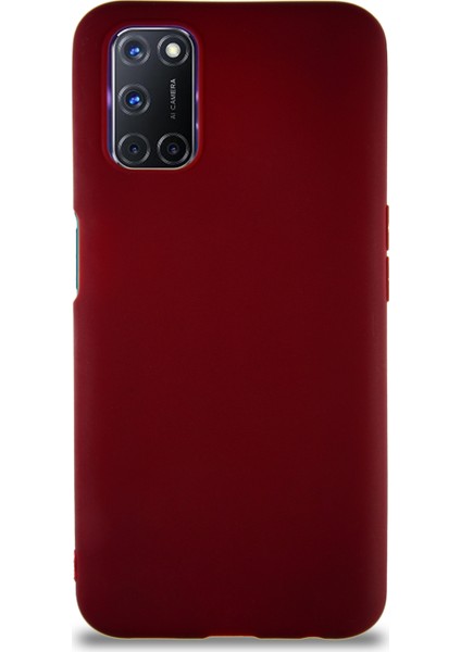 Oppo A52 Kılıf Soft Premier Renkli Silikon Kapak - Mürdüm