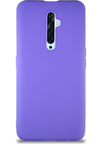 Oppo Reno 2z Kılıf Soft Premier Renkli Silikon Kapak - Mor