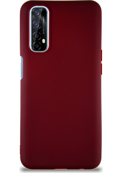 Realme 7 Kılıf Soft Premier Renkli Silikon Kapak - Mürdüm
