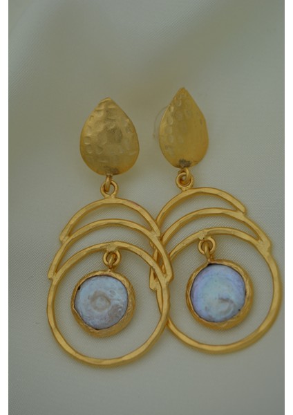 Gerçek Inci Küpe Altın Kaplama El Yapımı Özel Tasarım fiyatları