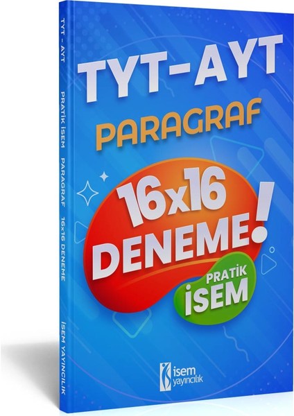 TYT AYT Pratik Kazandıran Paragraf 16X16 Deneme