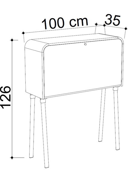 Puerta 2'li Çalışma Masası