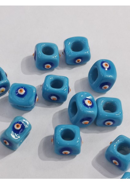 Cam Nazar Bordum Boncuğu 07-08 mm 10 Adet