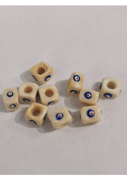 Cam Nazar Bordum Boncuğu 07-08 mm 10 Adet