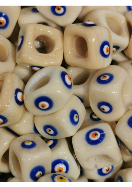 Cam Nazar Bordum Boncuğu 07-08 mm 10 Adet fiyatları