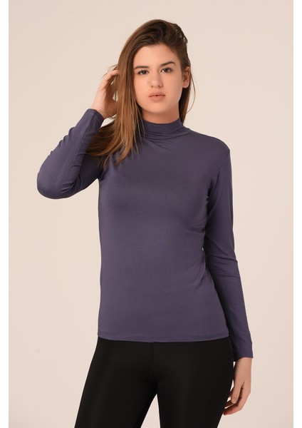 Yarım Balıkçı Uzun Kollu Viskon Koyu Gri Body