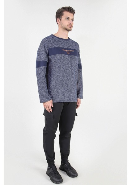 Fermuar Detaylı Baskılı Sweatshirt (E21-550200)