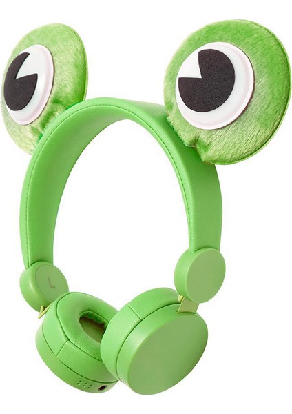Freddy Frog Yeşil Çıkarılabilir Aksesuarlı Kulak Üstü Çocuk Kulaklığı