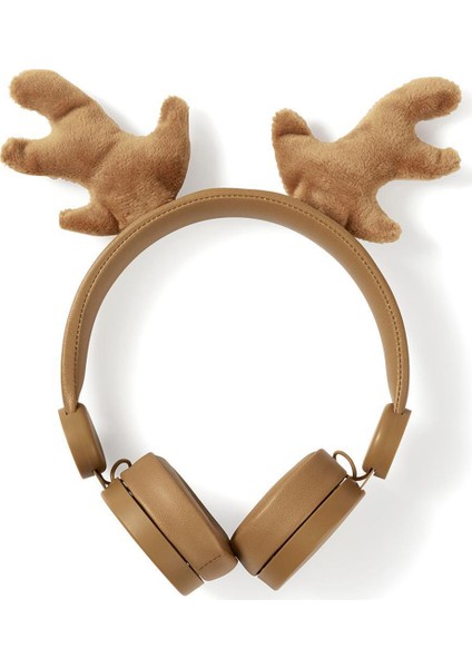 Rudy Reindeer Kahverengi Çıkarılabilir Aksesuarlı Kulak Üstü Çocuk Kulaklığı modelleri