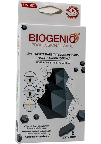 Siyah Nokta Temizleme Bandı Aktif Karbon 6'lı