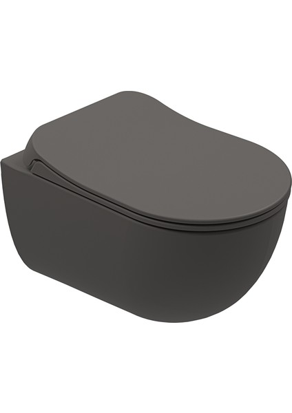 Zero 2.0 Smart Asma Klozet Taharet Delıklı+ Ultra Slım Smartkapak Mat Antrasıt