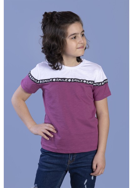 Erkek Çocuk Şeritli Garnili T-Shirt