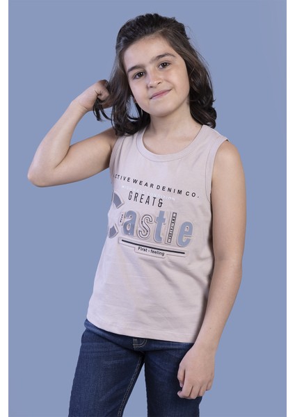 Erkek Çocuk Castle Gofre Baskılı Atlet