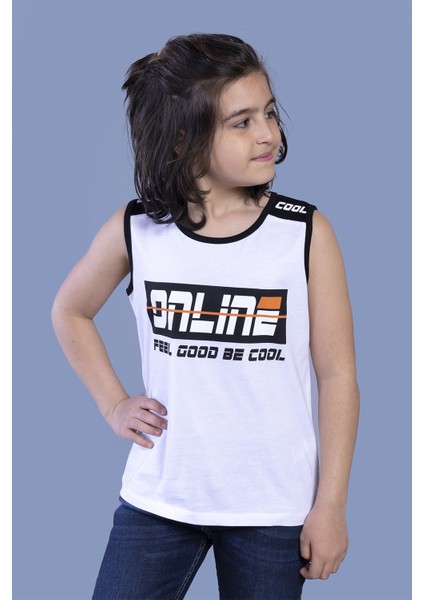 Erkek Çocuk Omuz Kısmı Online Baskılı Atlet