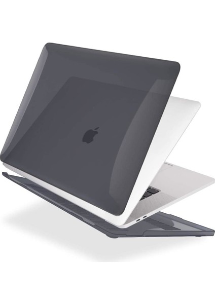 Apple 13" Macbook Pro A1706 A1708 A1989 A2159 A2338 M1 Kristal Siyah Kılıf Koruyucu + USB Çevirici modelleri