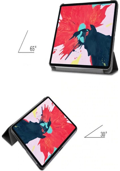 Teknetstore Apple Ipad 8. ve 9. Nesil 2020 /2021 10.2 Inç Tablet Uyumlu Flip Smart Standlı Akıllı Kılıf Smart Cover Siyah