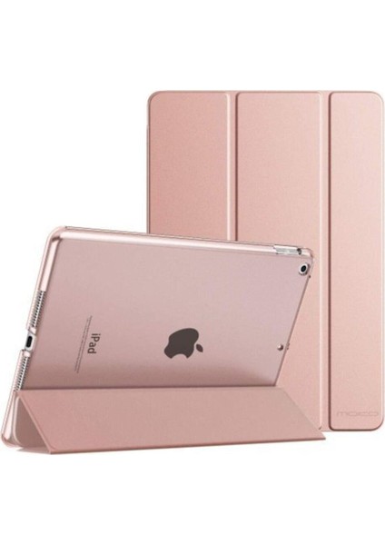 Teknetstore Apple Ipad 8. ve 9. Nesil 2020 /2021 10.2 Inç Tablet Uyumlu Flip Smart Standlı Akıllı Kılıf Smart Cover Rose Gold