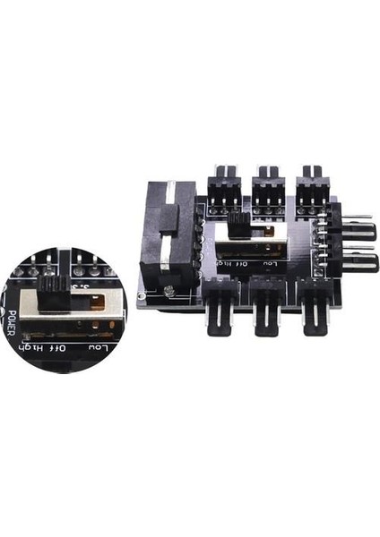 PX-4336 3 Pin Girişli 8 Port Fan Çoklayıcı Kart