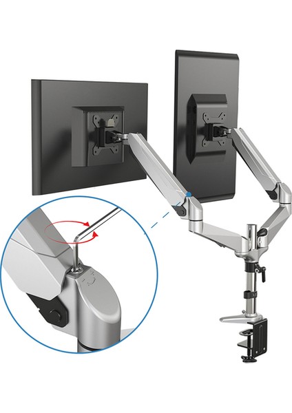 Dıgıtus Universal Gaz Yaylı, Çift Monitör Masa Tutucu