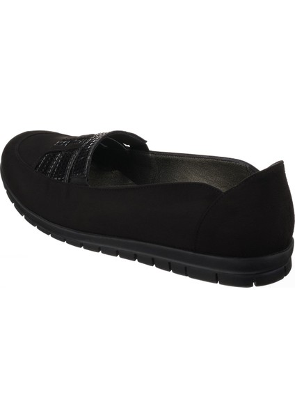 A8512 Siyah Yağlı Crazy Dişli Kaymaz Taban Rahat Geniş Kalıp Büyük Numara Kadın Ayakkabı modelleri