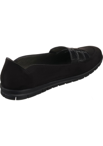 A8512 Siyah Yağlı Crazy Dişli Kaymaz Taban Rahat Geniş Kalıp Büyük Numara Kadın Ayakkabı fırsatları