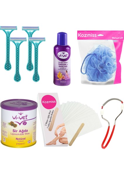 Vivet 240 ml Naturel Konserve Ağda Seti 6 Parça