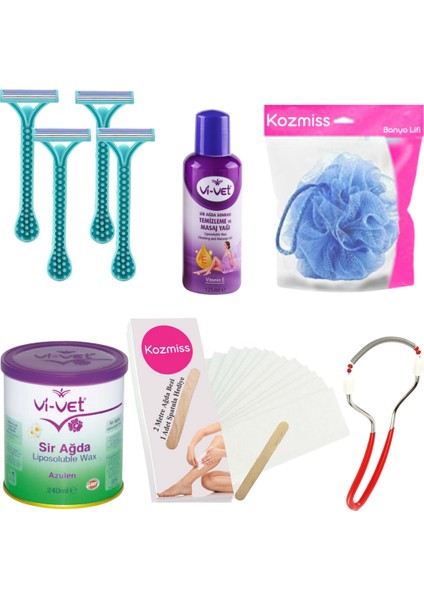 Vivet 240 ml Azulen Konserve Ağda Seti 6 Parça