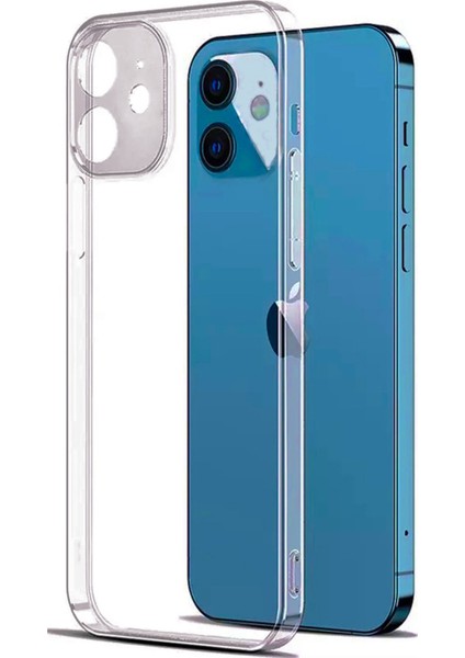 Apple iPhone 12 Tıpalı Kamera Korumalı Şeffaf Premier Kılıf