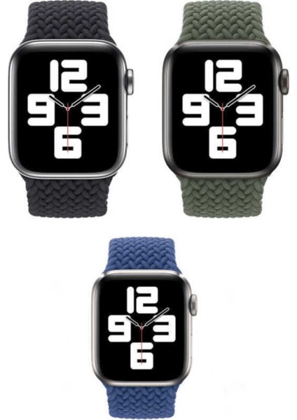 Apple Watch Uyumlu 42MM Hasır Örgü Large Kordon - Pembe