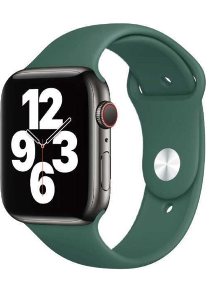 Apple Watch Uyumlu 38MM Sport Band Silikon Kordon - Yeşil