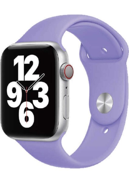 Apple Watch Uyumlu 38MM Sport Band Silikon Kordon - Lila