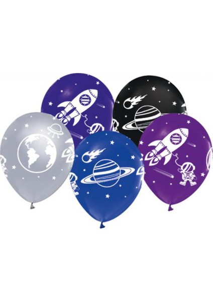 Balon Astronot Uzay Çepeçevre Baskılı Pk:100