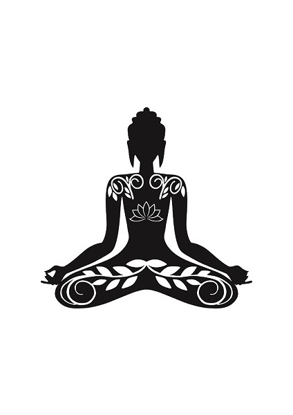Ahşap Meditasyon Yoga Duvar Süsü Om Nameste Dekoratif Siyah Tablo
