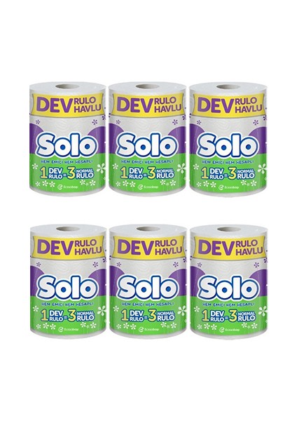 Dev Rulo Havlu (6'lı)