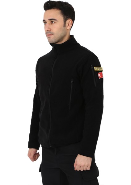 Çok Cepli Siyah Tactical Polar - Taktik Askeri Outdoor Polar modelleri