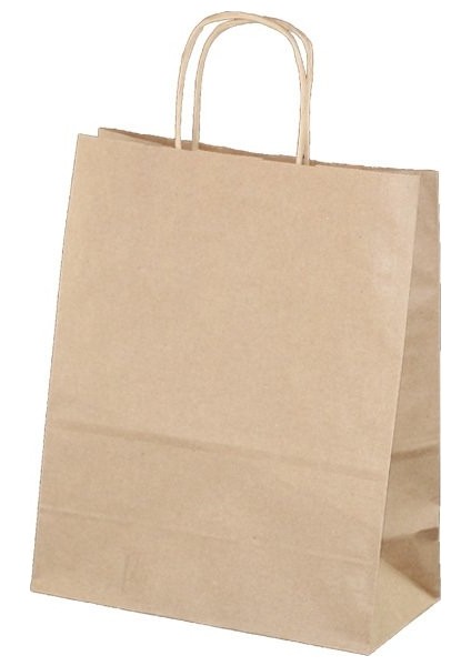 Burgu Saplı Kraft Kağıt Çanta 19X8X24 cm fiyatları