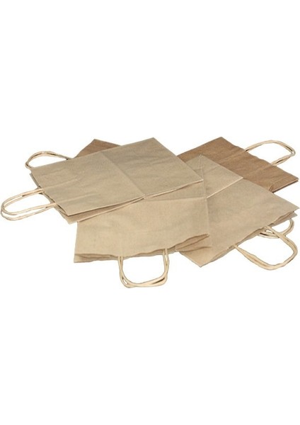 Burgu Saplı Kraft Kağıt Çanta 19X8X24 cm modelleri