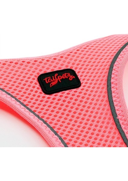 Airmesh Neon-Pembe Göğüs Tasması Large