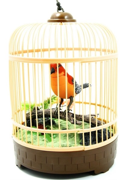 Pilli Kuş Sesli Kuş Cenneti Kafesli Öten Kuş HL518-2