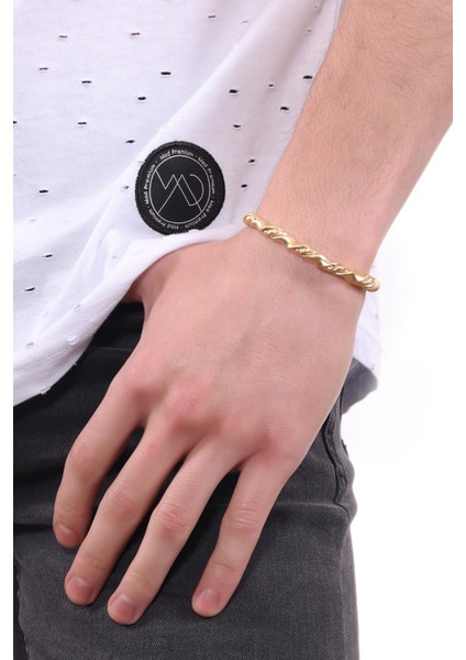 Erkek Altın Renk Kaplama Ayarlanabilir Burgulu Bileklik fiyatları