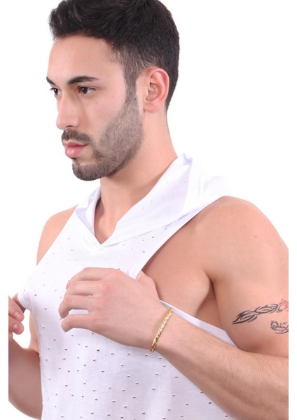 Erkek Altın Renk Kaplama Ayarlanabilir Burgulu Bileklik modelleri