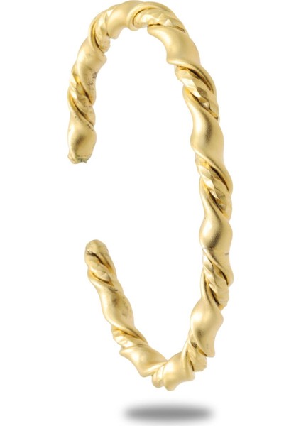 Erkek Altın Renk Kaplama Ayarlanabilir Burgulu Bileklik