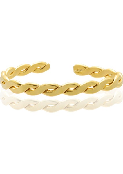 Erkek Altın Renk Kaplama Ayarlanabilir Örgü Dokulu Bileklik fırsatları