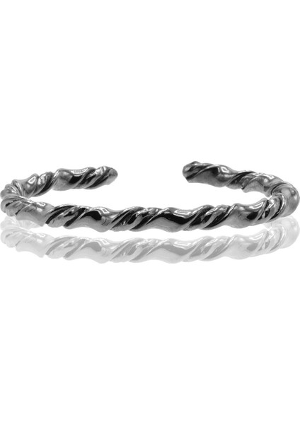 Erkek Metalik Antrasit Lak Kaplama Ayarlanabilir Burgulu Bileklik fırsatları