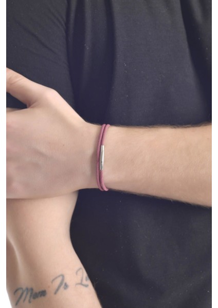 Erkek Çelik Kapama Gül Kurusu Akrilik Dolama Bileklik fiyatları